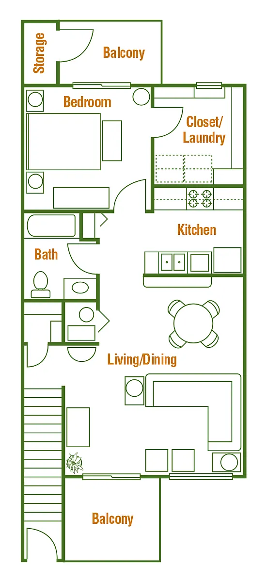 Floor plan 1 X 1