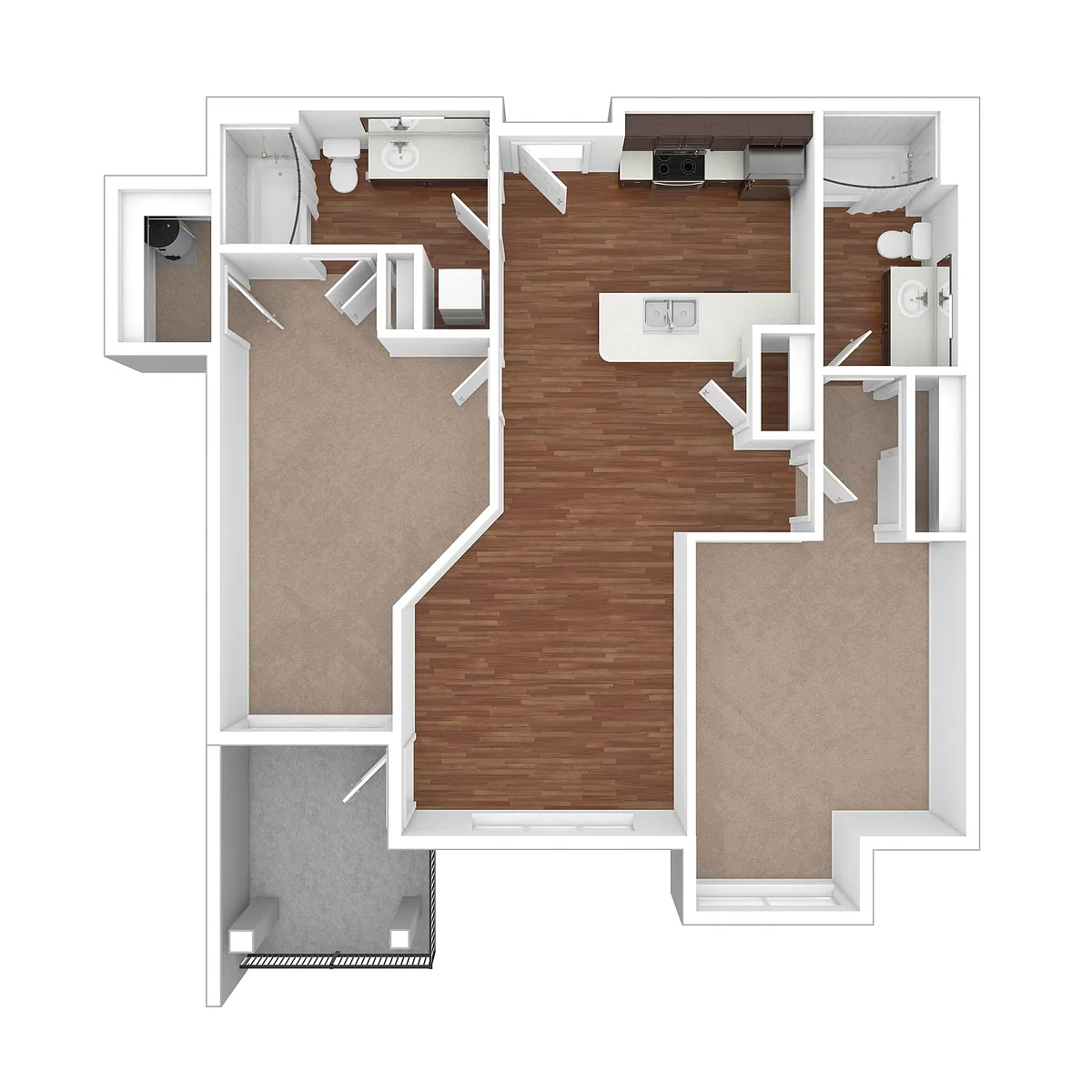Floor plan Toscana Apartment Homes Phase I Urban Medium Two B