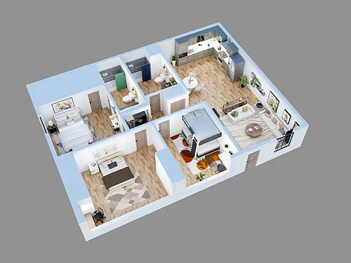Floor plan 3 Bedroom 2 Bathroom