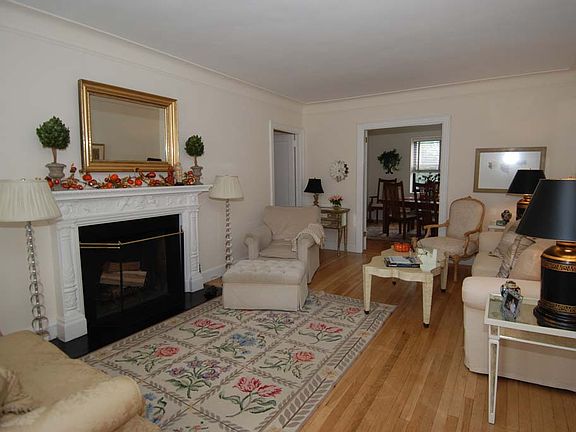 Living Room with Stone Fireplace