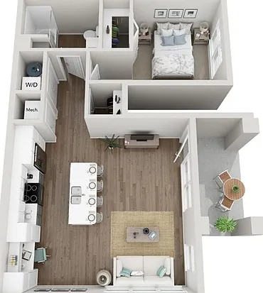 Floor Plan 1B | Seasons at River View | Apartments in Pleasant Prairie, WI Floor Plan 1B | Seasons at River View | Apartments in Pleasant Prairie, WI