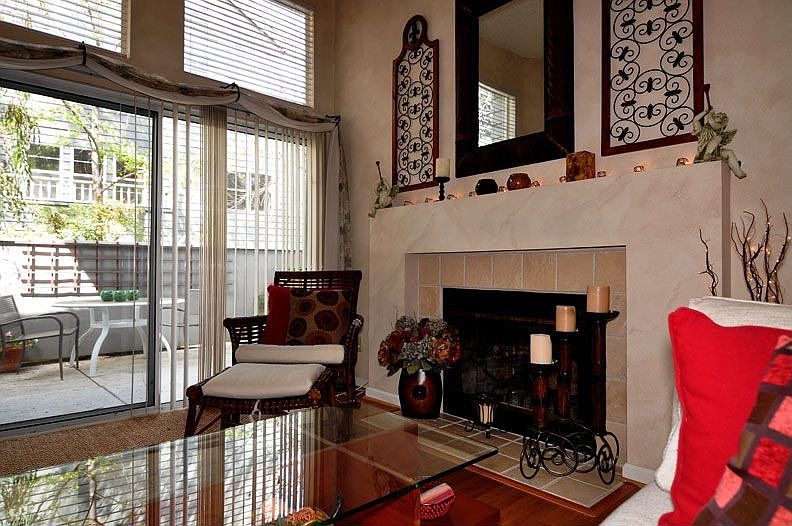 Fireplace in living room