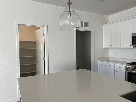 Pantry and laundry room off the kitchen. Washer and dryer.
