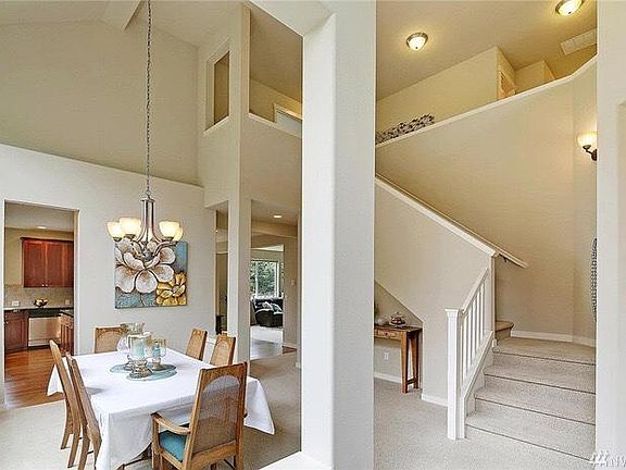 Stairs and dining room