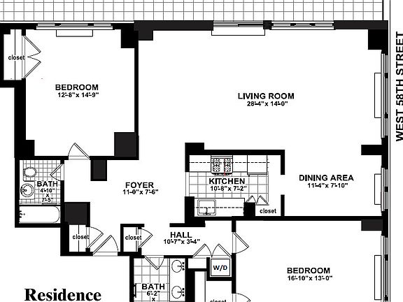 2nd image of 330 W 58th St APT 16F