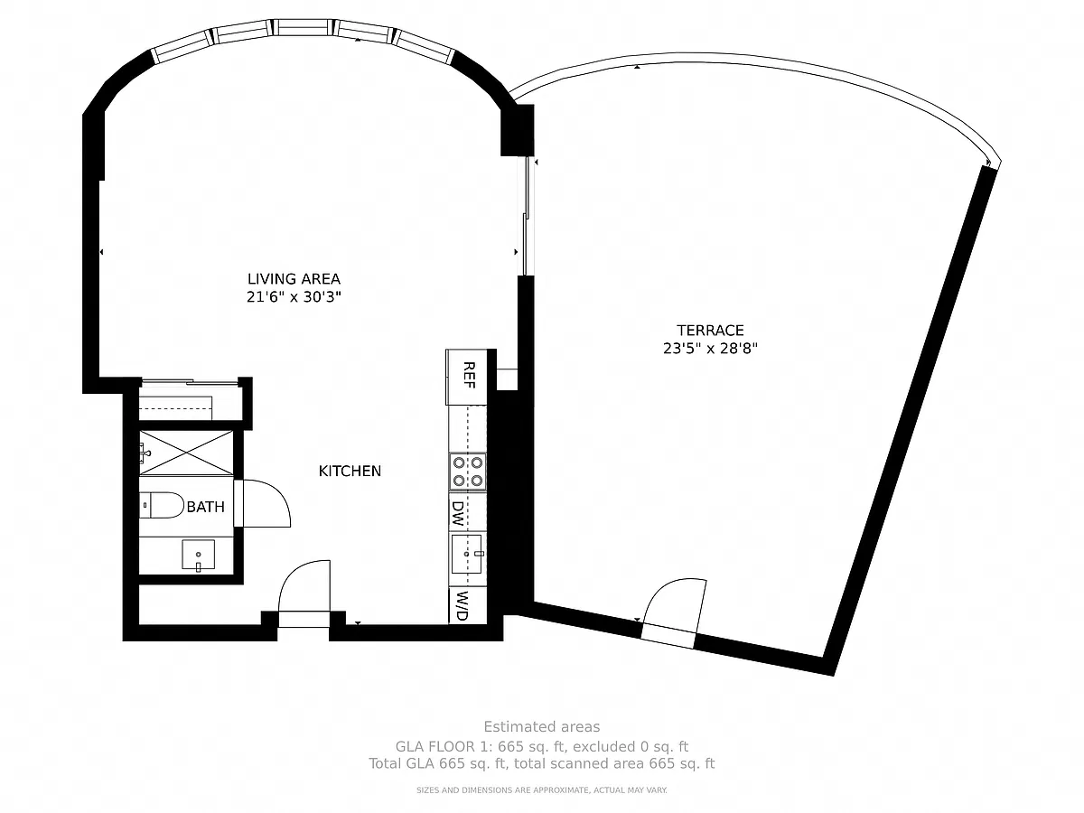 Floor plan Studio Deluxe
