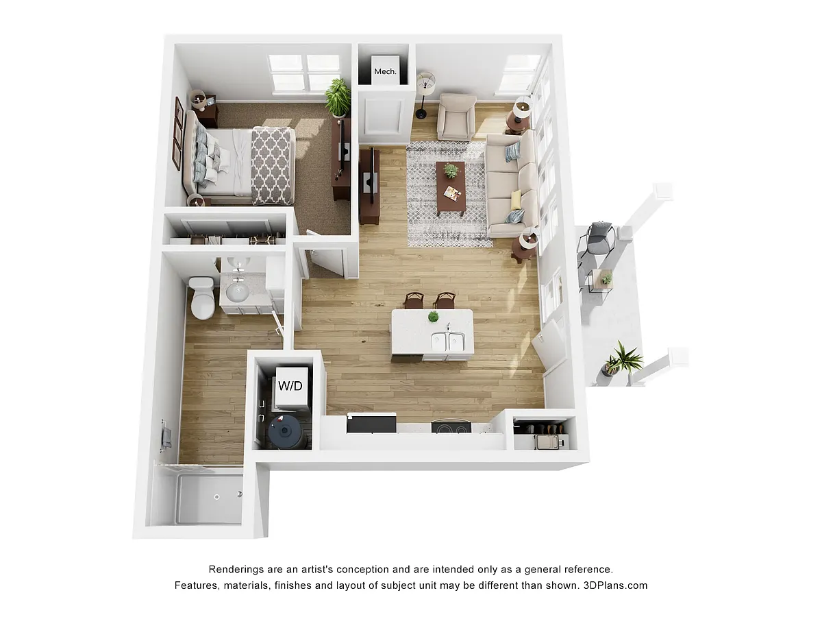Floor plan 1 Bedroom - A