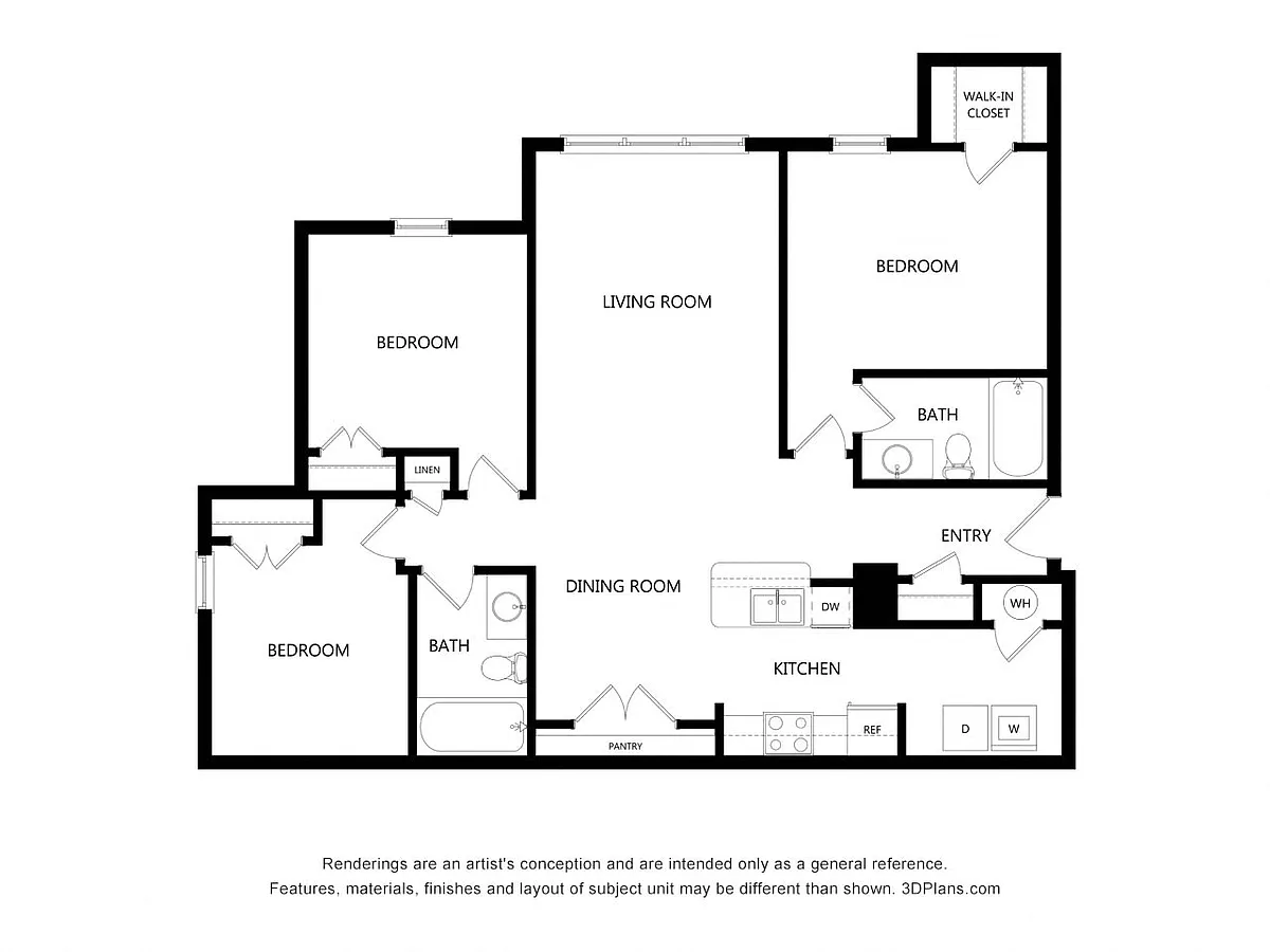 Floor plan Three Bedroom