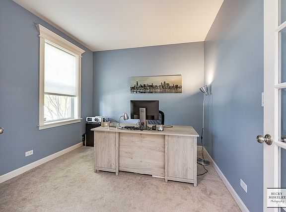 Main floor office with French Doors