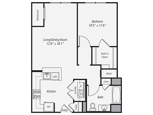 Floor plan A2 Renovated