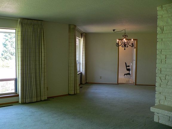 Looking from the living room to the dining room