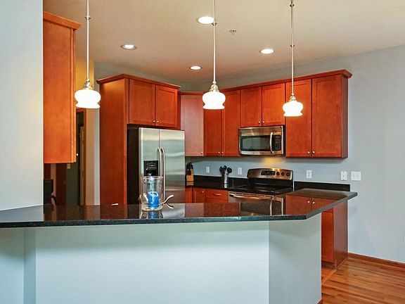 Kitchen with breakfast bar counter