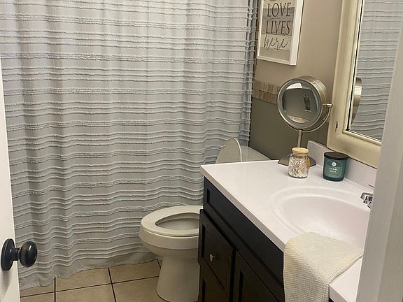 Updated spacious bathroom. Tile shower