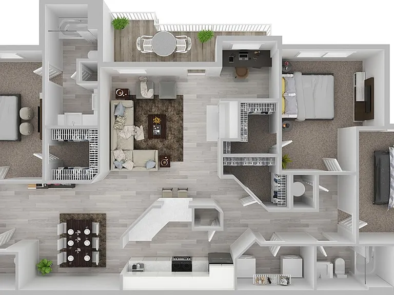3 Bedroom | 2.5 Bath | 1536 SF 3 Bedroom | 2.5 Bath | 1536 SF