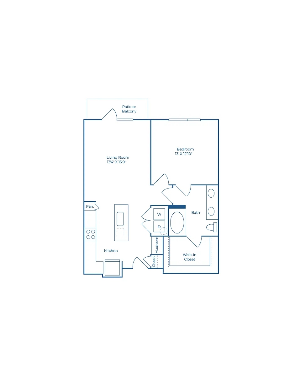 Floor plan A5 | 1 Bed | 1 Bath