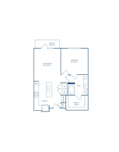 Floor plan A5 | 1 Bed | 1 Bath