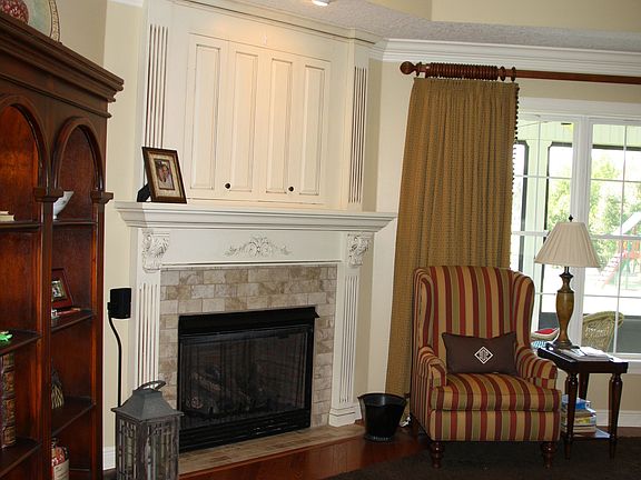 Gas fireplace w/  TV cabinet