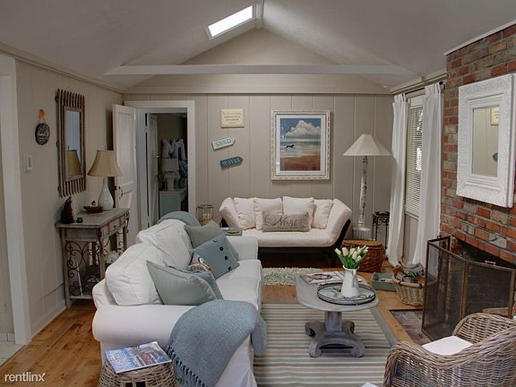 Living room with fireplace.