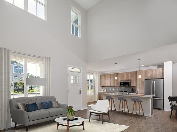 Upgrade Scheme townhome kitchen and living areas