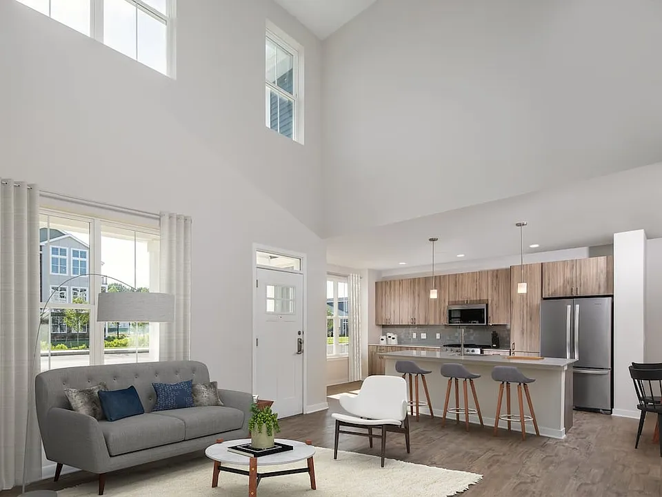 Upgrade Scheme townhome kitchen and living areas