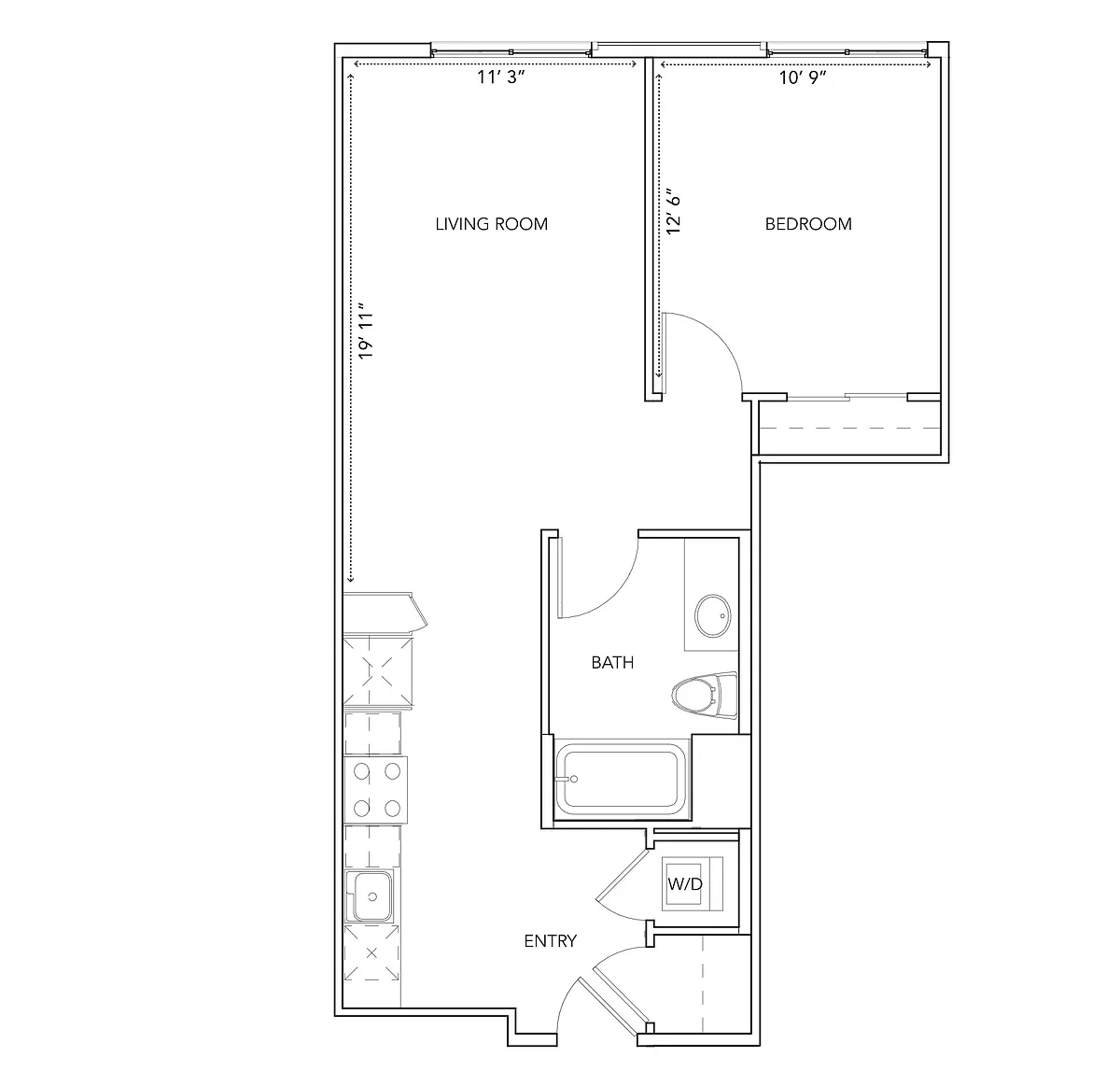 Floor plan One bed 10b