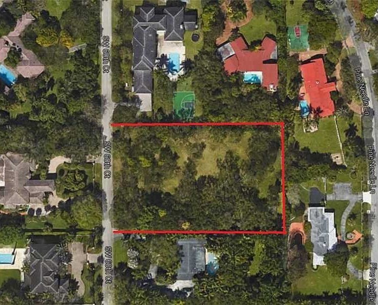 57,934 sq ft spectacular Pinecrest lot, build to suit.