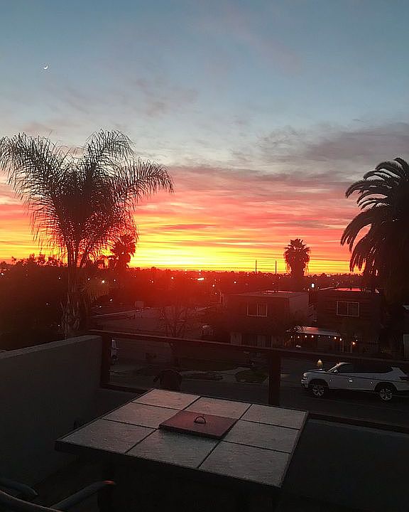 Night view from deck