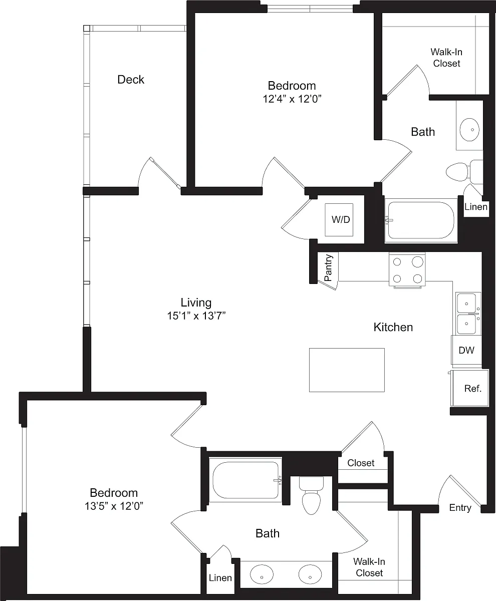 Floor plan 2 Bedroom D
