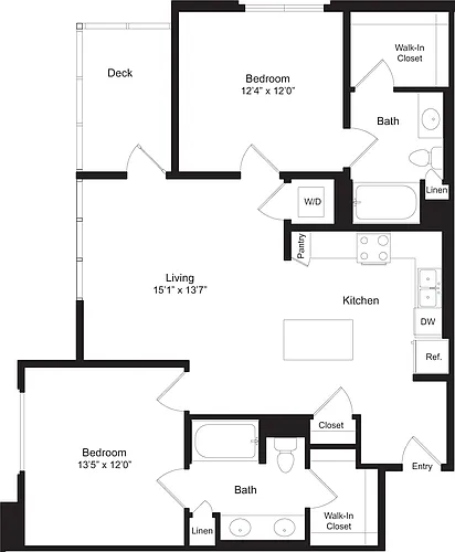 Floor plan 2 Bedroom D
