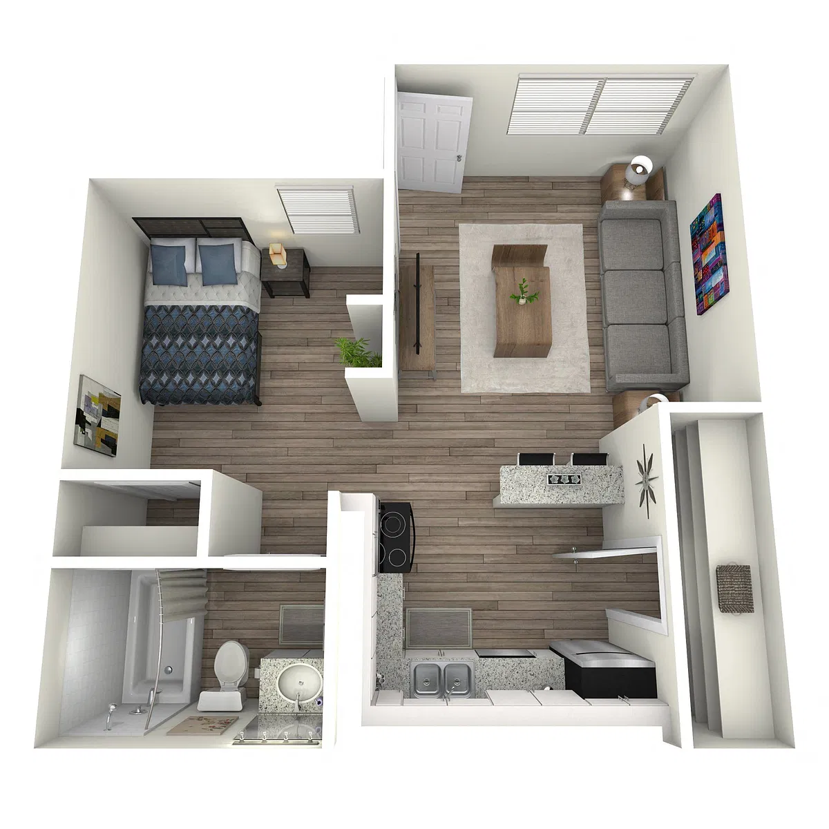 Floor plan Classic - Junior 1 Bed 1 Bath