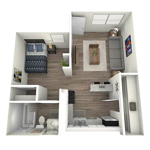 Floor plan Classic - Junior 1 Bed 1 Bath