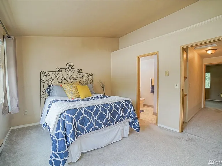 Bedroom facing parking lot