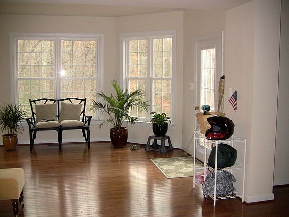 View of sunroom, deck door