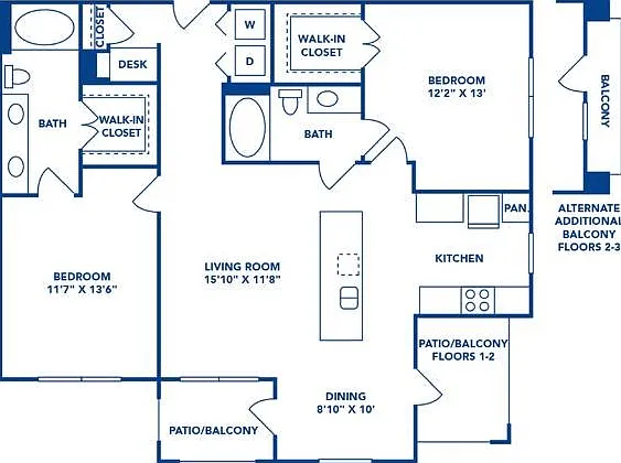 2 Bedroom | 2 Bath | 1149 SF 2 Bedroom | 2 Bath | 1149 SF