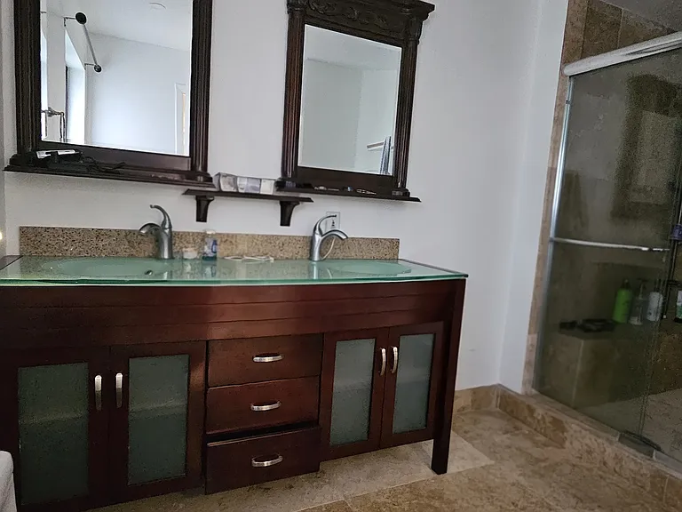 Master bathroom with custom built shower