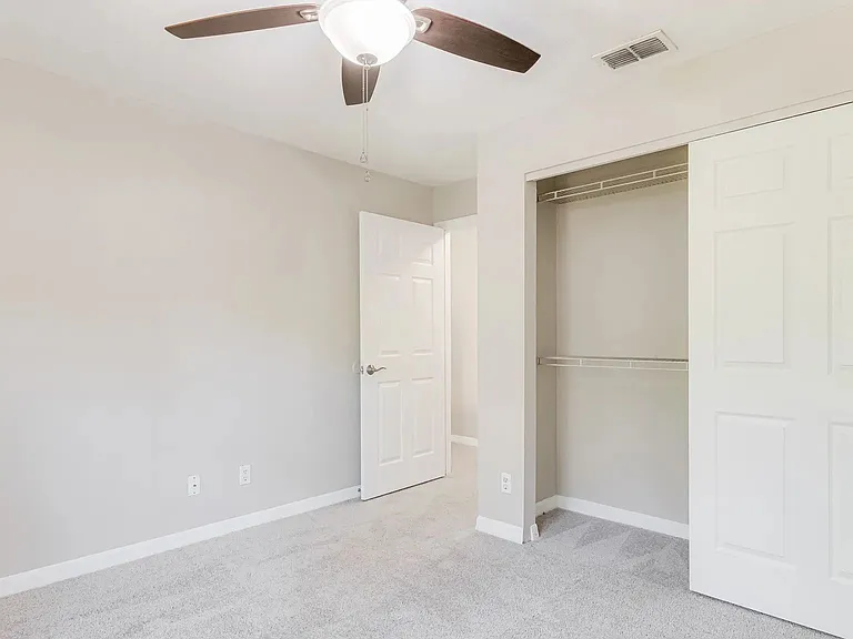 Our bedrooms feature spacious closets and multi-speed ceiling fans for your comfort.