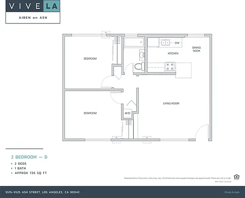 Floor plan 2 Bed / 1.0 Bath