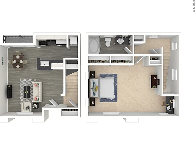 Oak Row North Dallas - A15 Floor Plan Oak Row North Dallas - A15 Floor Plan