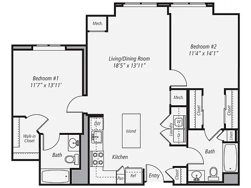 Floor plan B1-1015