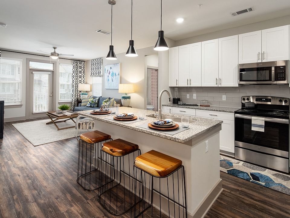 Open-concept kitchen and living room