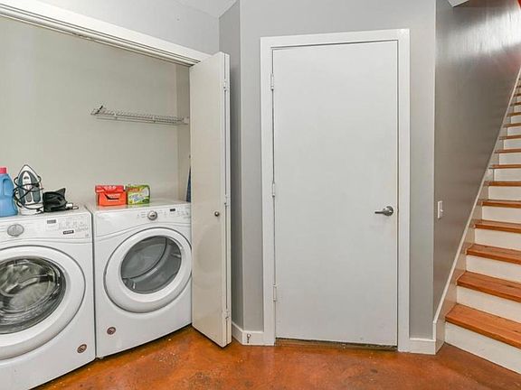 New washer and dryer on first floor