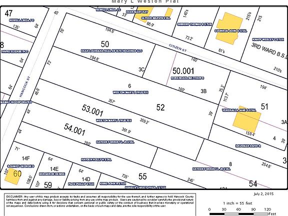 Plat map Weston Trust