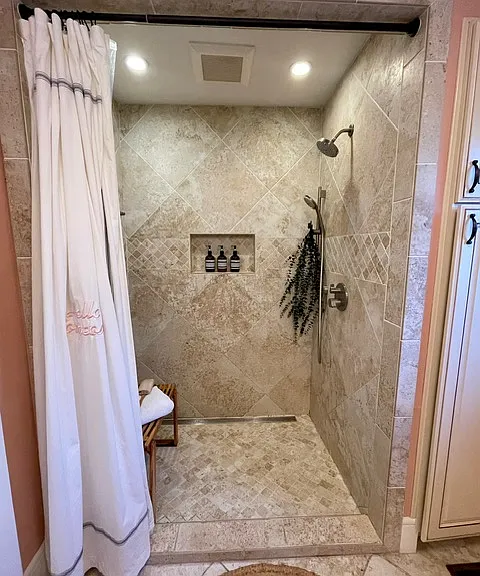 Master shower feels like a hotel!