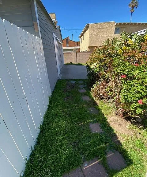 walkway to the garage.