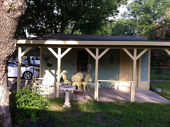 garage and patio