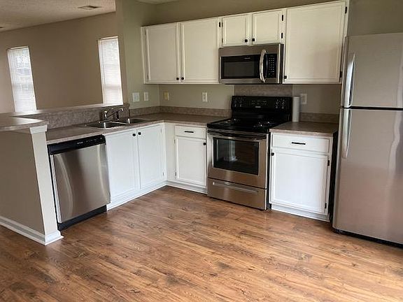 Kitchen with stainless steel appliances