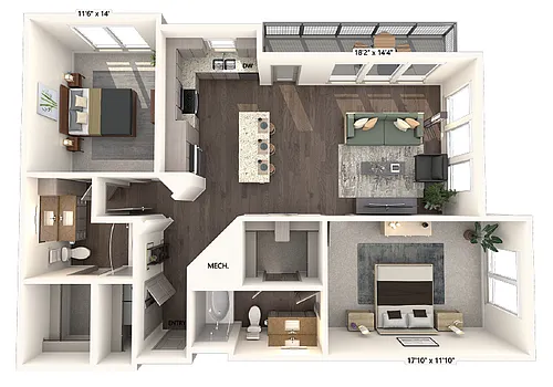 Floor plan B2-1206-G