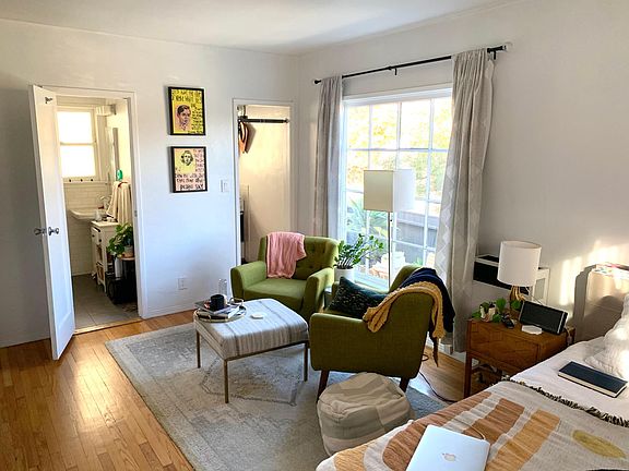 Create your own space in this beautiful light-filled studio. Original 1930s hardwood floors and woodwork make for a warm and inviting space.