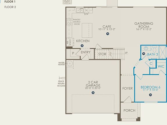 Pathmaker Floor Plan, Quick Move-in Home, Floor 1