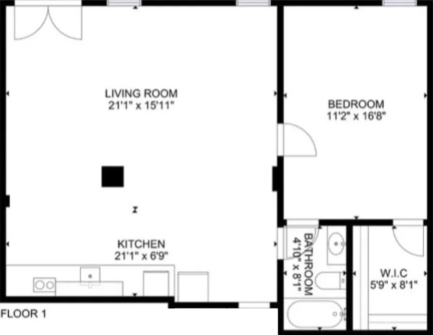1 bed, 828 sqft, $1,650 — Photo 1